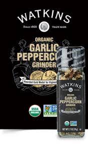 Watkins Organic Garlic Peppercorn with Grinder
