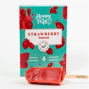 Happy Pops All Natural Ice Pops 4 Pack
